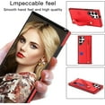 thumbnail image 4 of Case for Samsung Galaxy S23 Ultra (Not S23) with Card Slot Holder, Removable Adjustable Shoulder Strap Lanyard Crossbody Neck Purse Phone Case for Samsung Galaxy S23 Ultra KB Red, 4 of 15