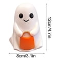 thumbnail image 3 of Halloween Ghost Figurine, Funny Pumpkin Ghost Statue Ghost Decoration Holding for Gift Props Tabletop Home Decor Gifts for Anniversary Weddings, 3 of 7