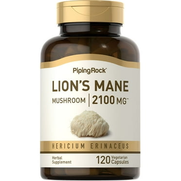 Lions Mane Mushroom Supplement 2100mg | 90 Capsules for Men and Women | by Piping Rock