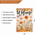 thumbnail image 2 of Welcome Fall Garden Flag 28 x 40 Inch Maple Leaf Pumpkin Decorative House Yard Double Sided Flag for Autumn Thanksgiving Day Decoration, 2 of 5