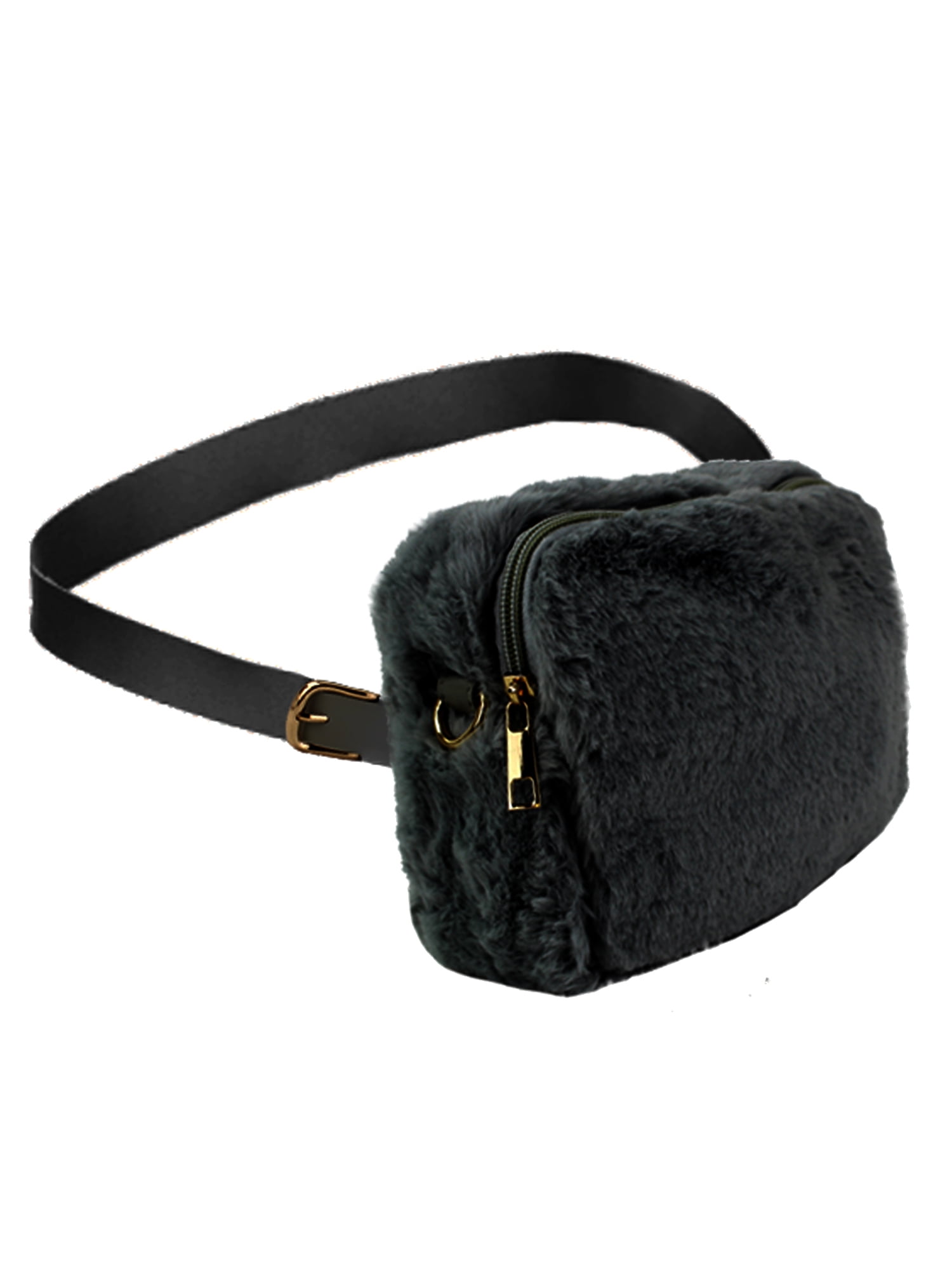 Women Waist Bag Winter Chest Bag Faux Fur Fanny Pack Girl Waist Pack Hand Man 