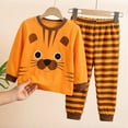 thumbnail image 2 of TOWED22 Toddler Girls Boys Pajamas Funny Graphic Cotton Pjs Jammies Fall Winter Long Sleeve Sleepwear Sets 6-24 Months 2t 3t 4t 5t 6t 7t 8t 9t Children(Orange,2-3 Y), 2 of 5