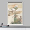 thumbnail image 2 of IDEA4WALL Framed Canvas Wall Art Pastel Jungle Mountain & Field Antique Landscape Art Pastel Nature Wilderness Botanical Retro Print Relax/Calm for Living Room, Bedroom, Office - White 16"x24", 2 of 5