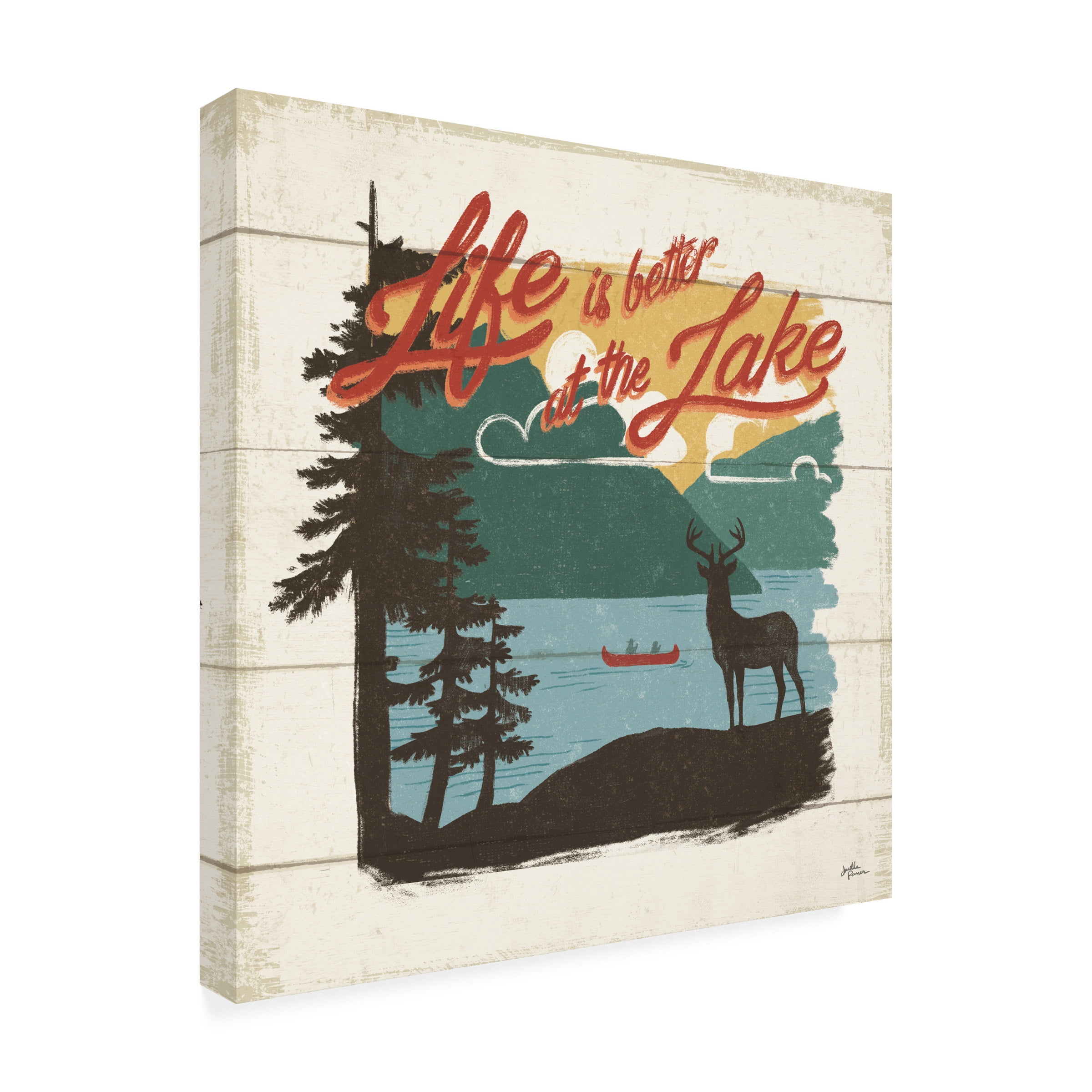 Janelle Penner 'Vintage Lake IV' Canvas Art