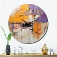 thumbnail image 3 of Designart "composition Impressions III" Abstract Collages Oversized Wall Clock, 3 of 5