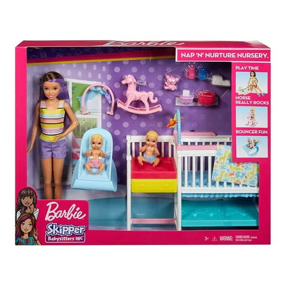 Set de Juego Barbie Mattel Familia Skipper Guardería de Bebés