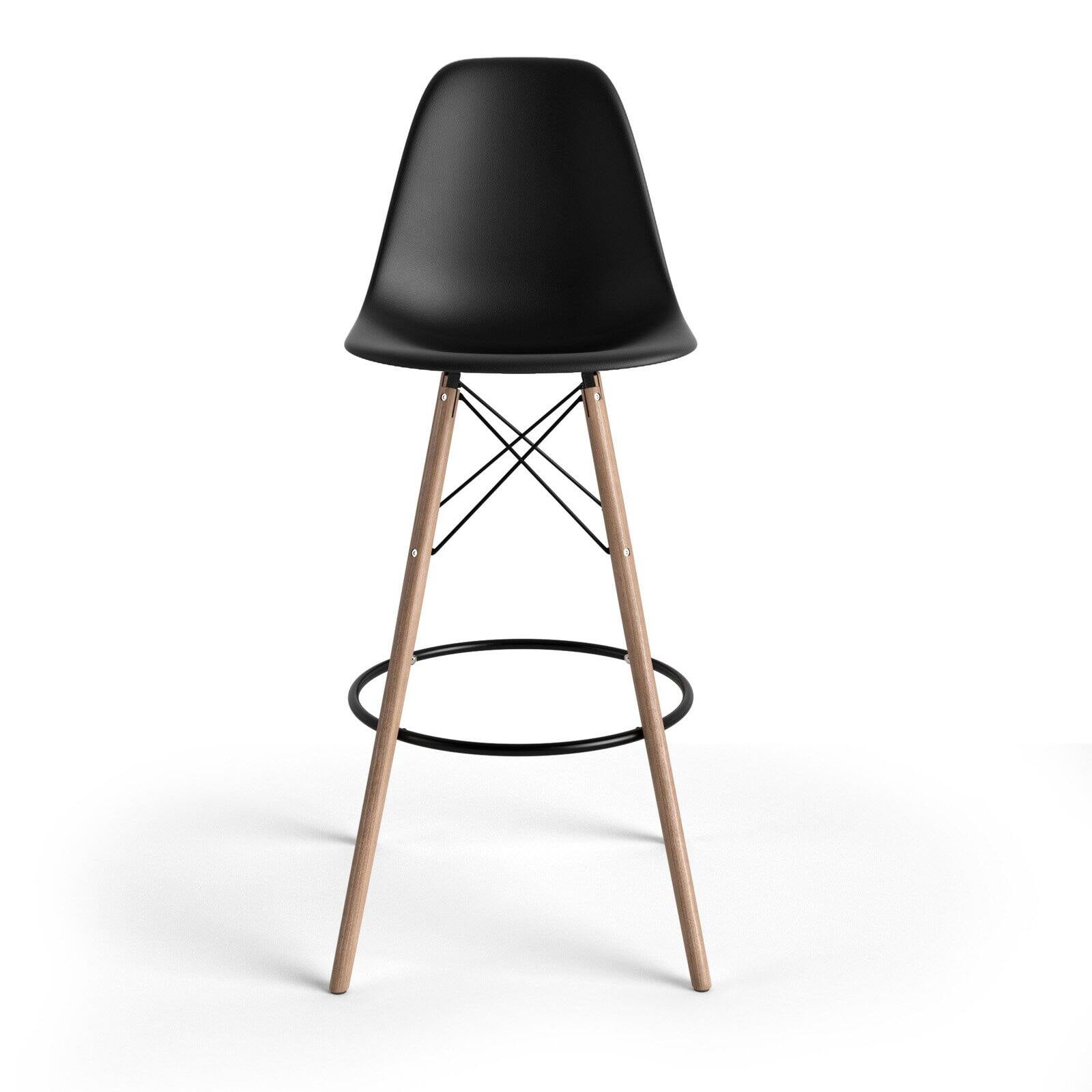 AEON Paris-Bar Stools / Natural Finished Legs, Blue