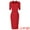 Red, variant on Women's Sheath with Belt Vintage Sweetheart Neck Pencil Dress XL Red