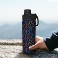 thumbnail image 7 of Pofeuu Colored Hearts Print 18oz Sports Insulated Kettle Stainless Steel Vacuum Water Bottle Leakproof Sport Flask, 7 of 7