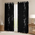 thumbnail image 2 of Feelyou Black Grey Lightning Blackout Curtains Set of 2 (52x84 Each), Chic Stripe Abstract Ombre Window Curtains, Teens Kids Girls Boys Curtains and Drapes, Blackout Curtains Room Decor, 2 of 6