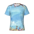 thumbnail image 4 of Vsdgher Sea and Fish Print Men's Dry Fit Mesh Athletic Shirts Moisture Wicking Tennis T-Shirt Tops, 4 of 9