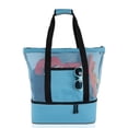 thumbnail image 3 of Matsuzay Bolso de playa 2021, bolso de mano de malla con bolsa térmica aislada, bolso de mano para caminar en la playa, vacaciones de verano, Almacenamiento y organización del hogar azul Matsuzay HA005282-02, 3 of 6