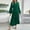 Green, variant on Womens Long Sleeve Midi Dress Wrap Front Design Soft Fabric Relaxed Silhouette for Brunch Outings Green XL