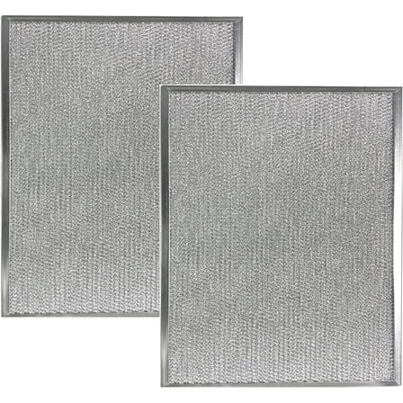Air Filter Factory 13.875 X 15.125 X .375 Inch Range Hood Aluminum Grease Filters 2-Pack