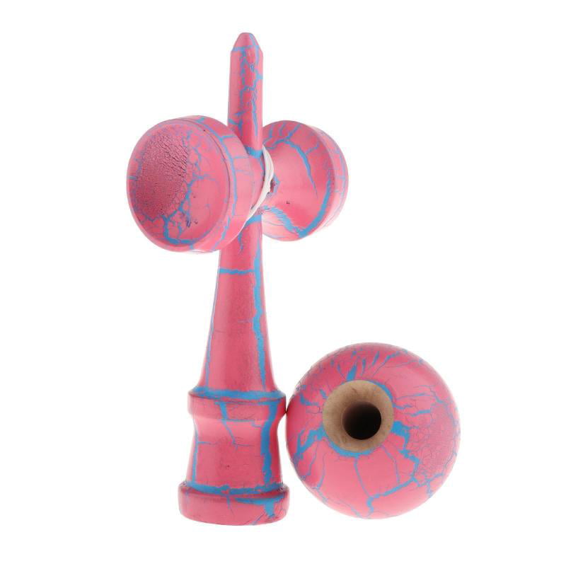 Wooden Crack Paint Skill Ball Kendama Toy Kids Skillful Toss & Catch Game Toy 