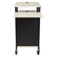 thumbnail image 3 of Oklahoma Sound PRC Series Modern Metal Jumbo Presentation Cart in Ivory/Black, 3 of 11