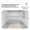 thumbnail image 3 of Stainless Steel Cat Litter Box with Lid, Extra Large Enclosed Cat Litter Pan with Scoop, Odor Resistant & Easy to Clean, 3 of 28