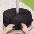 thumbnail image 2 of Sac de Poids Portable Extérieur Noir pour Camping Fête à la Plage Base de Parasol Sacs Vides Rond Patio Pare-Soleil Base Gravité, 2 of 5