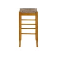 thumbnail image 4 of Boraam Square Rush 29" Stationary Bar Stool in Oak, 4 of 8