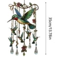 thumbnail image 3 of Hummingbird Wind Chimes Outdoor Vintage Bird Windchime with Crystal Suncatcher Prisms for Garden Patio Balcony Window Decor Sympathy Memorial Gifts, 3 of 6
