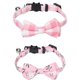 thumbnail image 1 of Collar ajustable para gato con campanas, hebilla de liberación segura, patrón de flores a cuadros, accesorios para el cuello para mascota (1,0x28CM), 2 uds., 1 of 5