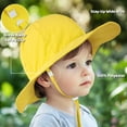 thumbnail image 2 of HECCEI Infant Sun Hat UPF 50+ Sun Protection Hat, 6-24 Months, Yellow, 2 of 5
