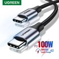 thumbnail image 2 of 100W USB Type C To USB C Cable For Macbook iPad Samsung Xiaomi PD Fast Charging Charger Cord 5A E-Marker Chip Fast USB C 100W PVC---2 Pack_16 1m, 2 of 7