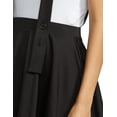 thumbnail image 4 of Stylore Women's Basic Versatile Stretchy Mini Skater Suspender Skirt Black S, 4 of 5