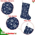 thumbnail image 5 of Christmas Stockings,Dark Blue Christmas Snowflake Pattern Stockings Christmas,14.8'' Xmas Stockings,Christmas Party Favors,Christmas Party Decorations,Christmas Stockings Personalized, 5 of 5