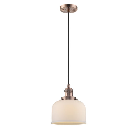 Innovations 201C-AC-G71-LED Contemporary Modern One Light Mini Pendant from Franklin Restoration collection in Copper finish,