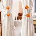 thumbnail image 3 of Aaihamo Bendable Curtain Tiebacks, 2 Pack Floral Twists Curtain Tiebacks, Decorative Curtain Holdbacks for Drapes Sheers Home Window, 3 of 6