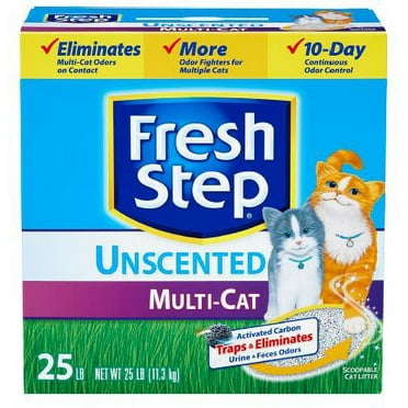 Fresh Step Multi-Cat, Clumping Cat Litter, Unscented