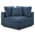 thumbnail image 3 of Modern Contemporary Urban Design Living Room Lounge Club Lobby Sectional Sofa Set, Fabric, Navy Blue, 3 of 8