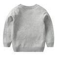 thumbnail image 3 of CheerKidz Kids Toddler Baby Girls Boys Knit Long Sleeve Crewneck Sweater Knitted Pullover Sweatshirt Tops Warm Fall Winter Clothes Cute Pullover Jumper Shirts(Gray#5,4 Years), 3 of 5