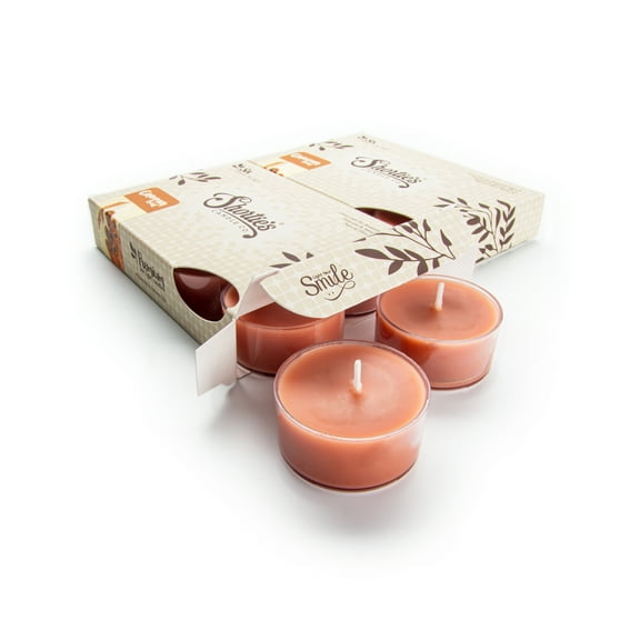 Cinnamon Bark Tealight Candles Multi Pack - 12 Brown Premium Scented Tea Lights - Essential & Natural Oils - Shortie's Candle Company