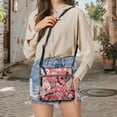 thumbnail image 5 of Kuiaobaty Cherry Blossom Butterfly Print Crossbody Bag for Women Trendy, Casual Vegan Leather Crossbody Purse, Lightweight Multi Pocket Shoulder Purse with Adjustable Strap for Travel, 5 of 7