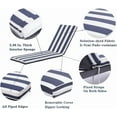 thumbnail image 2 of Outdoor Lounge Chair Cushion Replacement Patio Funiture Seat Cushion Chaise Lounge Cushion (Blue Striped), 2 of 12