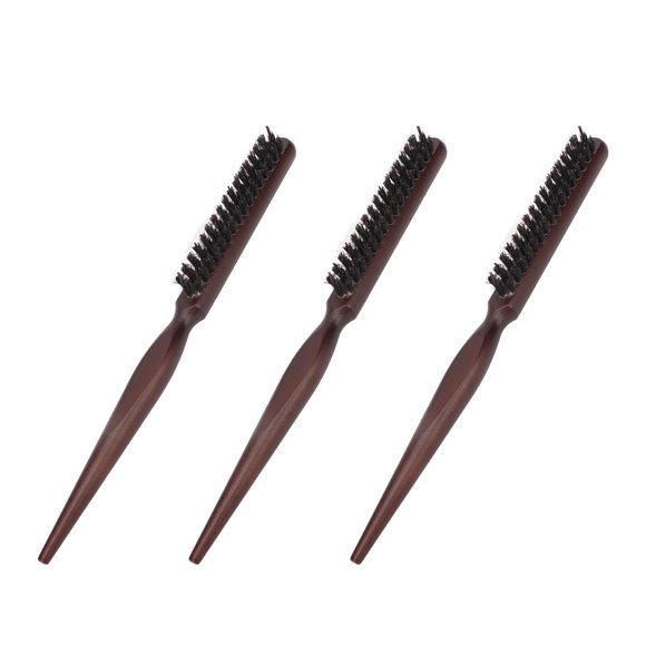 Nylon Bristle Teasing Brush, 3PCS Soft Tapered End Smoothing Edges Teasing Comb For Beauty Salon