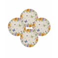 thumbnail image 7 of 13 Inch Round Placemats Set of 4, Watercolor Flowers Non Slip Heat Insulation PP Table Mats, Spring Sunflowers Daisy Butterflies Beige Washable Place Mats for Kitchen Dining Party Table Decor, 7 of 7