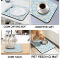 thumbnail image 4 of Washable Rubber Daisy Cute Floral Dish Drying Mats for Kitchen Counter Home Large Coffee Bar Pad Accessories and Decor for Utensils Stemware 16''x18'', 4 of 7