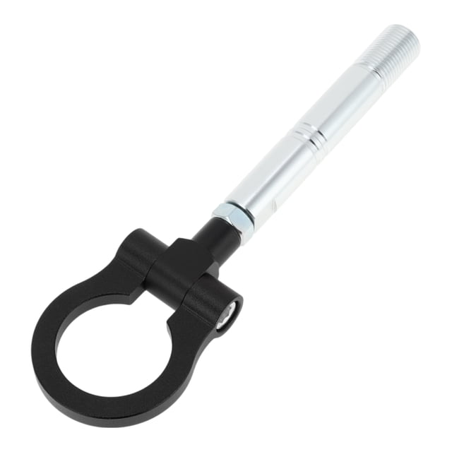 Gancho de remolque de anillo delantero/trasero Unique Bargains, gancho de remolque atornillable para Toyota Avanza, gancho de remolque de carreras plegable de aluminio, gancho circular negro