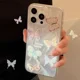 thumbnail image 4 of Funda de teléfono de lujo con plumas que fluyen de gasa ligera y mariposa colorida para iPhone 15 14 13 12Pro Max 11, cubierta trasera suave IMD a prueba de golpes, 4 of 4
