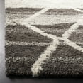 thumbnail image 3 of SAFAVIEH Casablanca Kapoor Geometric Diamonds Wool Shag Area Rug, Sand/Ivory, 4' x 6', 3 of 7