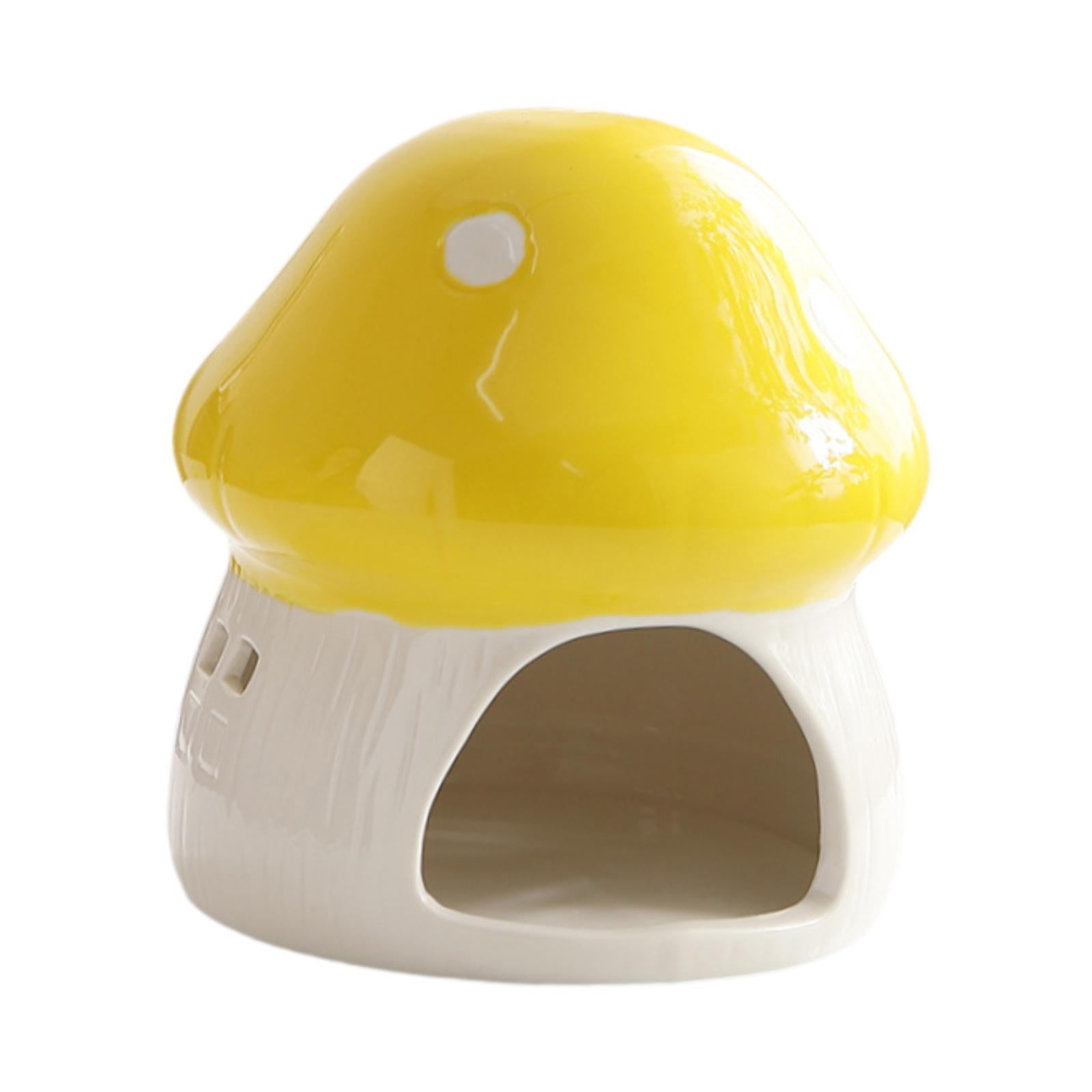 Bvdfgk Ceramic Hamster House Cave Creative Indoor Hideaway House Guinea Pig Hideout for Yellow