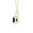 thumbnail image 2 of ANGARA Natural Classic Round 1 ct Blue Sapphire Solitaire Pendant in 14K Yellow Gold for Women (Size-6mm) | September Birthstone, Anniversary, Jewelry Gift for Women | Natural Blue Sapphire Necklace, 2 of 8
