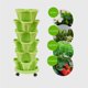 thumbnail image 4 of Advancent Maceta multicapa para maceta, soporte para balcón, maceta de cuatro pétalos, maceta para plantar, plataforma ligera con cuatro ruedas Jardín y Patio Azul, 4 of 6