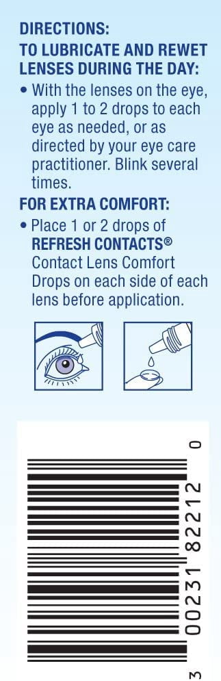 Allergan Refresh Soft Contacts, Contact Lens Comfort Drops - 0.4 Fl Oz (12 Ml) (Pack of 5)