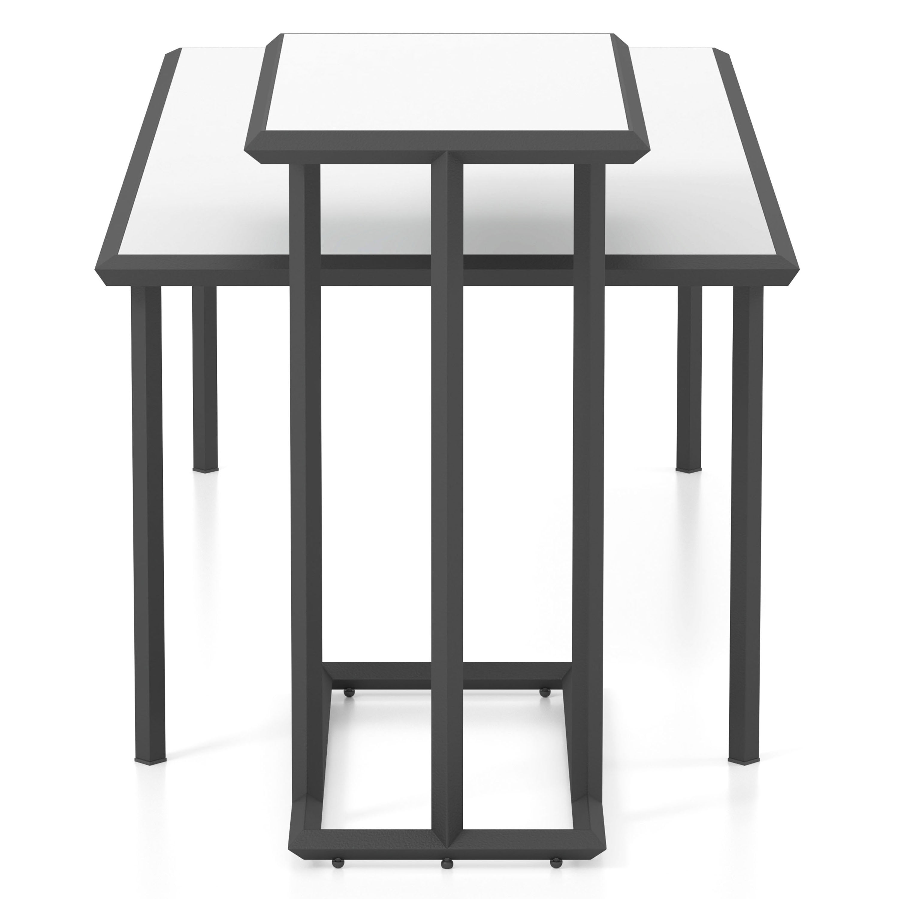 Furniture of America Asher 2-Piece Coffee Table Set, White