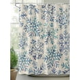 thumbnail image 3 of Blue Snowflake Christmas Waterproof Fabric Shower Curtain, Xmas Snowflake Vintage Shower Curtain for Bathroom Curtains Bathtubs Hotel Washable Shower Curtains with 12 Hooks Extra Long 72x84, 3 of 6