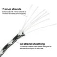 thumbnail image 3 of Uxcell Paracord Rope 330lb, 4mm 7 Strands Lanyard Spool Cord for Tent Camping, Hammock, Black and White Checkered,98ft, 3 of 6